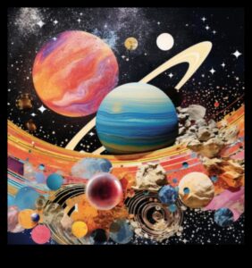 קולאז' שמימי: ביטויים אמנותיים של פלאי אסטרל בגלקסיות