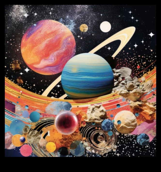 קולאז' שמימי: ביטויים אמנותיים של פלאי אסטרל בגלקסיות